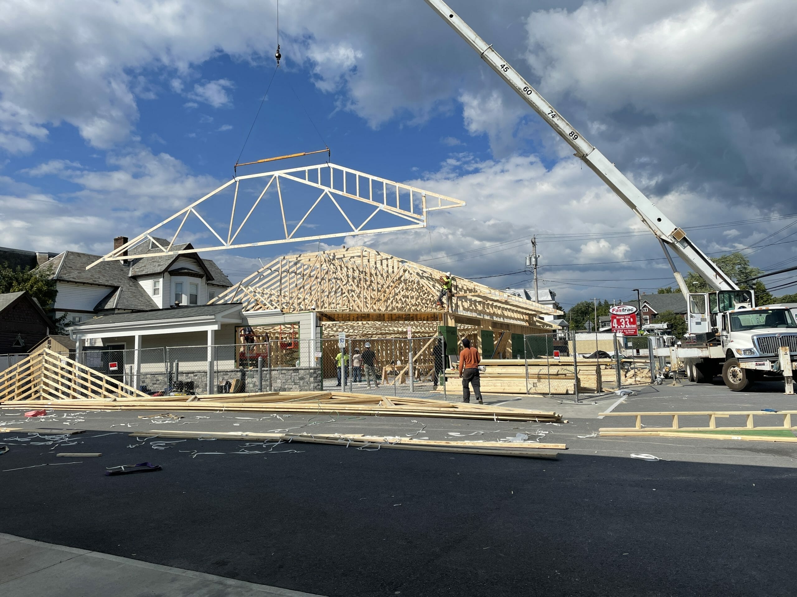 Adding the roof on Building