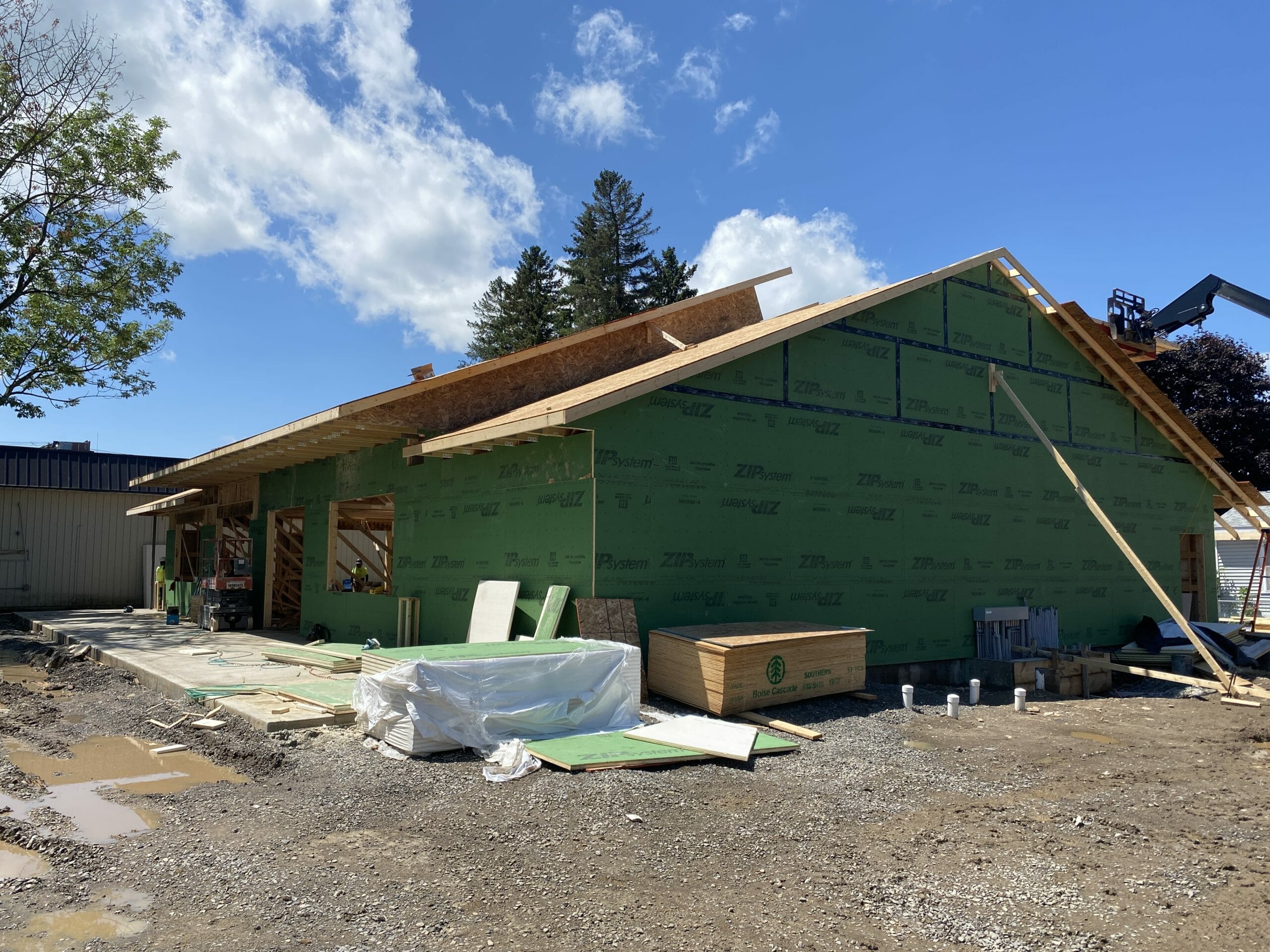 Side of the new shop in Ilion