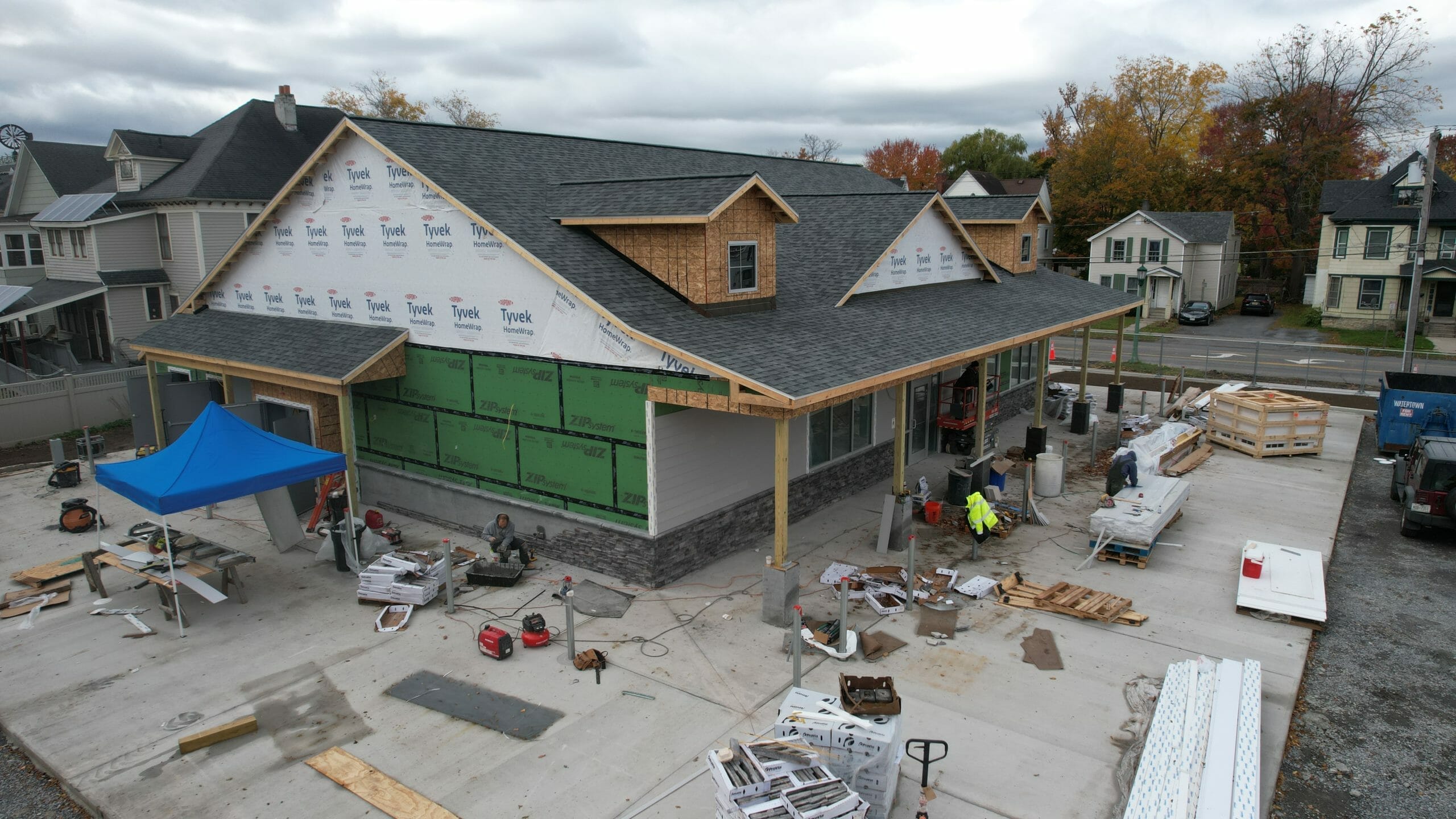 Siding Rebuild on the new shop in Watertown