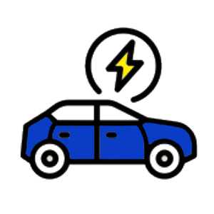 Icon of electric vehicles. 
