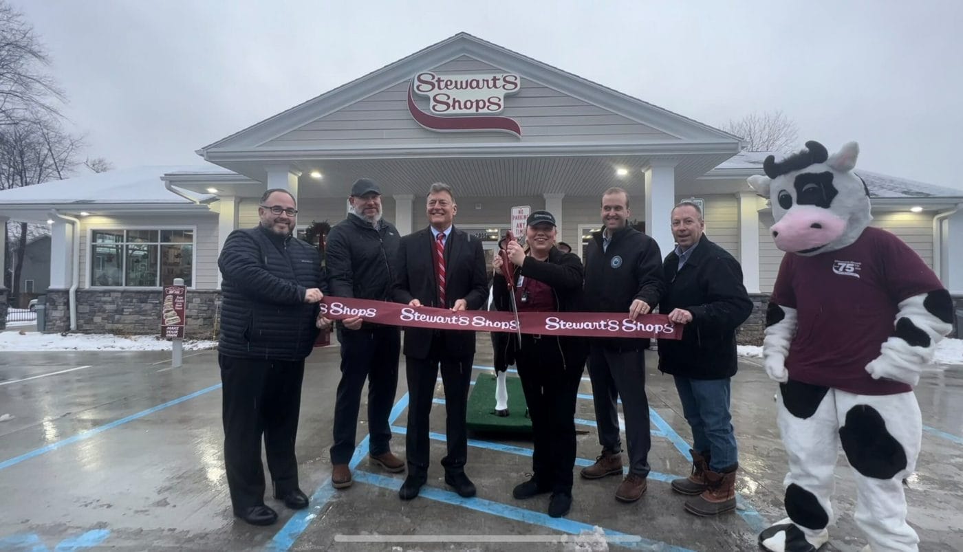 Cutting the ribbon at west colonie