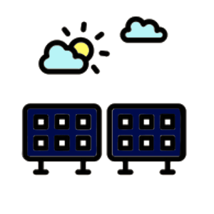 cartoon image of solar panels 