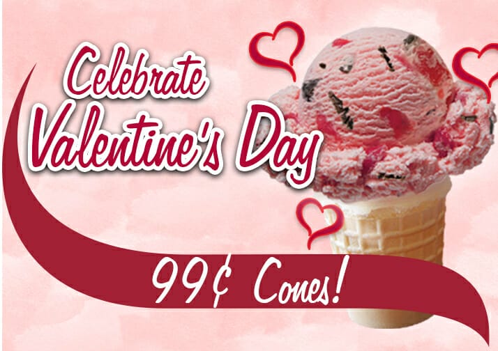 Stewart's Shops is offering one of the sweetest Valentine's Day gifts with the best ice cream specials around. 99 cent cones for everyone!