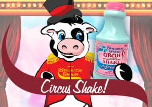 Circus Shake refresher held by Flavor the Cow