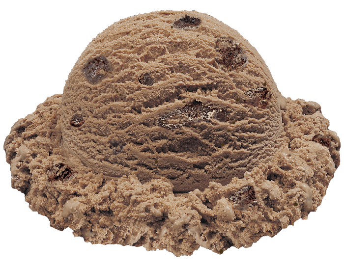 A scoop of Stewart's Mint Cookie Scout. This peppermint flavored brownie batter ice cream is loaded with mint fudge cookie pieces! Taste just like fudge coated mint cookies!