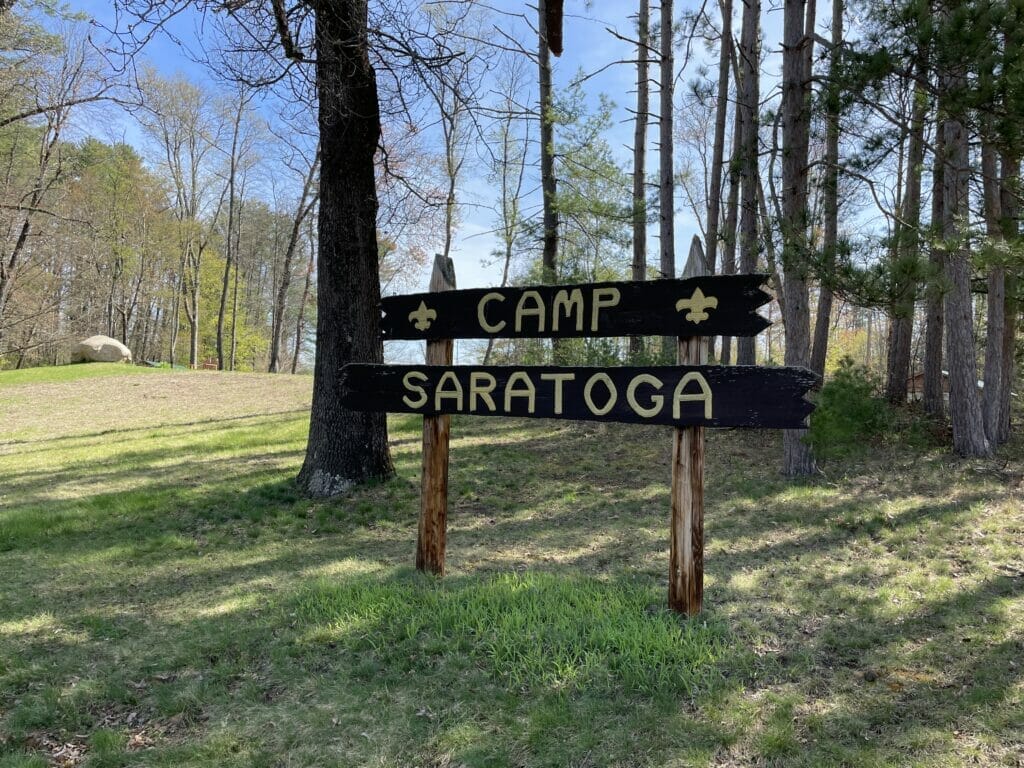 Camp Saratoga sign