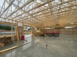 construction of the interior of a Stewart's shop