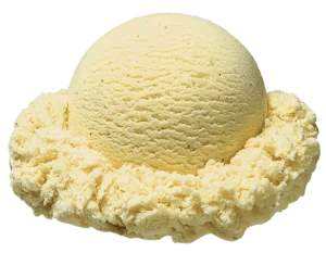 Scoop of eggnog ice cream