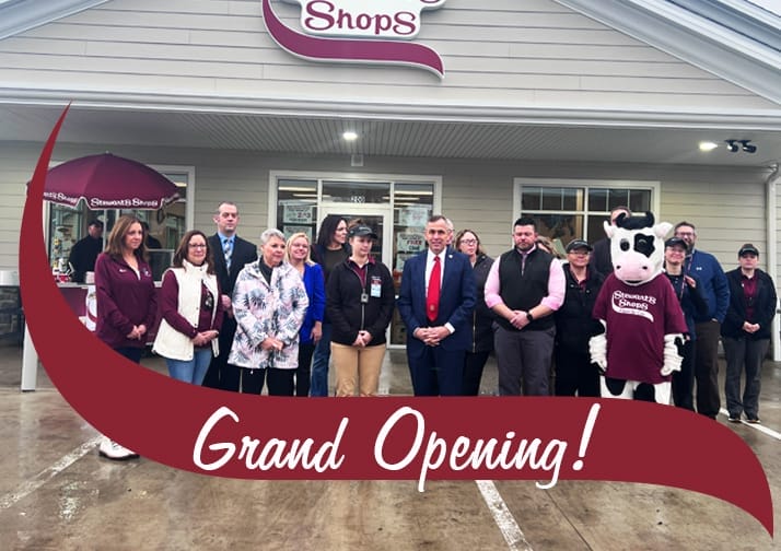 Stewart's opens doors at its new Frankfort shop in the Mohawk Valley, adding pizza and an expanded food-to-go selection. Picture of Partners outside Shop.