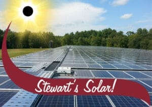 Solar eclipse seen above our solar panels.