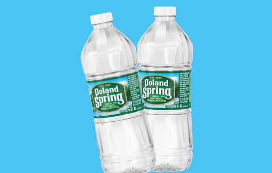 Two Poland Spring waters.