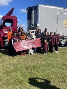 Teachers with Stewart's truck