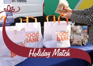 Holiday Match, Regional Food Bank bags