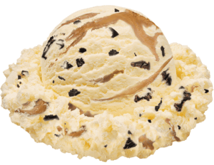 peanut butter caramel chaos ice cream scoop