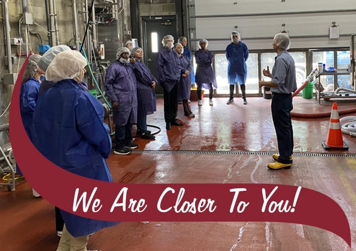 Stewart's Shops dairy manager talks to students participating in a bootcamp focused on introducing more people to dairy processing careers.