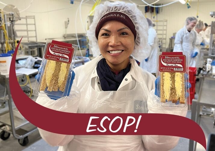 Stewart's Employee Stock Ownership Plan (ESOP) grew by double digits for the 13th consecutive year.